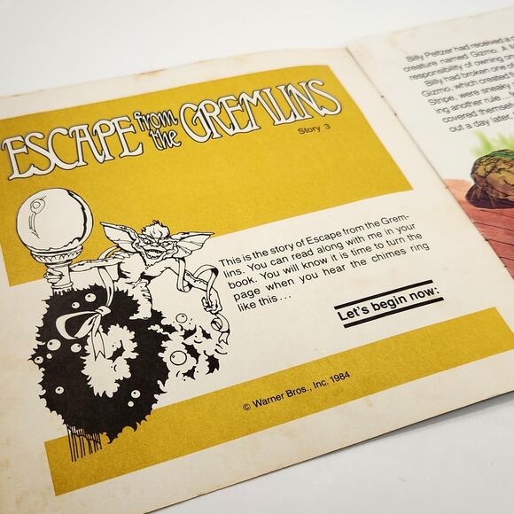 Vintage 1984 “Escape from the Gremlins” Read-Along Book & Record | Story 3 - Picture 5 of 10